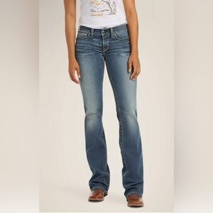 R.E.A.L. Mid Rise Stretch Whipstitch Boot Cut Jean size 27S